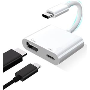 GNUADZ Adattatore USB C HDMI Senza Alimentazione Richiesta, Plug & Play Convertitore Schermo 4K con Porta di Ricarica cavo Tipo C hdmi Compatibile con Dispositivi con Porta Tipo C per Proiettore/Monit