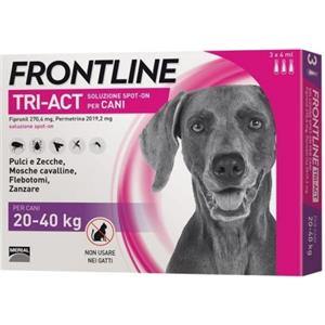 Frontline Tri-Act Spot On per Cani - Cani 20-40 kg (3 pipette)