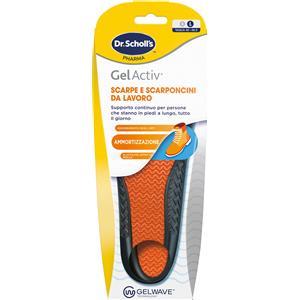 Scholl Gel Activ Solette Large - Ammortizzazione Superiore e Comfort per Scarpe da Lavoro