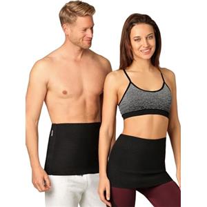 BeFit24 Pancera Riscaldante in Lana Merino per Uomo e Donna - Fascia Lombare Termica, Nero