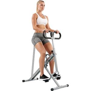 Sunny Health & Fitness Macchina per vogatore e squat assistita con movimento del cavallo - Attrezzatura per allenamento completo del corpo per palestra domestica - Modello n. 077S