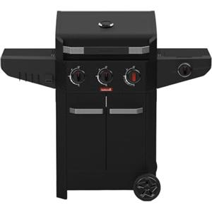 Barbecook Barbecue a gas Luca 312 con armadietto e fornello laterale nero 133.4x60.3x112.3cm