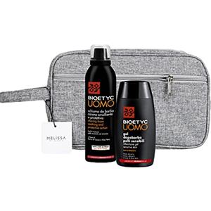 BIOETYC UOMO Kit : Schiuma Da Barba - Gel Dopobarba + Pochette