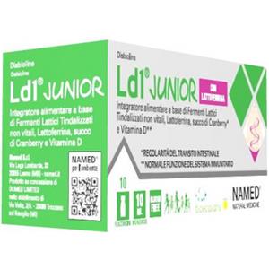 Named Disbioline LD1 Junior - Integratore con Fermenti Lattici, Lattoferrina e Vitamina D - 10 Flaconi da 10 ml