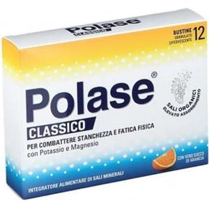 Polase Arancia - Integratore di Sali Minerali con Potassio e Magnesio, 12 Bustine per Benessere e Energia