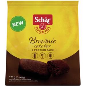 Schar Brownie Cake Bar 175g - Delizioso dolce al cioccolato con uova e margarina vegetale