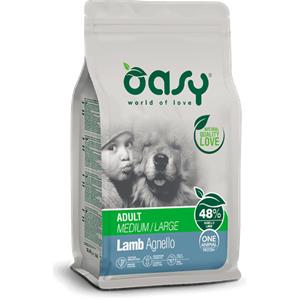 Oasy One Animal Protein Adult Medium/Large Agnello - Alimento Secco Monoproteico per Cani - 2,5 Kg