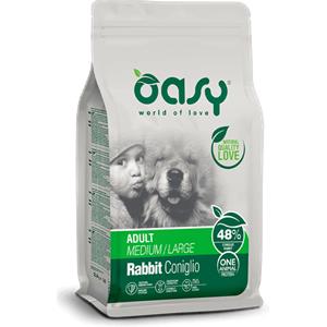 Oasy Monoproteico Adult Medium/Large Coniglio - Alimento Secco Completo per Cani Adulti 12 Kg