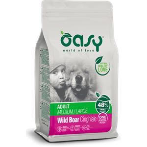 Oasy One Animal Protein Cinghiale 2,5 Kg - Crocchette per Cani Adulto Medium e Large, Monoproteico e Senza Glutine