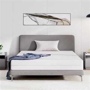 Avenco Materasso 90x200, Materasso Singolo Altezza 18cm in Schiuma Rinfrescante in Fibra di Bambù, Supporto Perfetto Altamente Traspirante, Rispettoso Della Pelle, Mediamente Solido