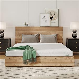 Novilla Materasso 140x190, Materasso Matrimoniale Altezza 16cm in Schiuma Fredda, 7-Zone di Comfort e Schiuma Morbida Rispettoso Della Pelle, Elevata Traspirante e Fresco