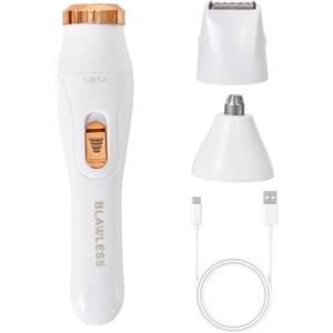 Colexy Rasoio Elettrico Donna 3 in 1 Epilatore per Viso, Gambe, Sopracciglia, Naso e Ascelle - Rifinitore per Depilazione