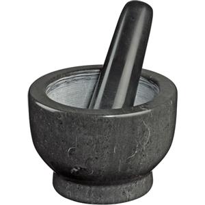 cilio Mortaio di granito NEPTUN, mortaio di pietra con pestello, materiale naturale, durevole e robusto, per pesto, erbe e spezie, Ø 13 cm, altezza 9 cm, 1,9 kg