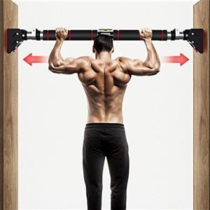 HAKENO Barra per Trazioni Porta Senza Viti, Sbarra Trazioni Porta Regolabile per, Carico 260kg, Barra per Trazioni per Allenamento a casa Esercizio, Pull Up Bar di Fitness A Casa