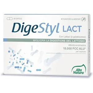 Alta Natura Digestyl Lact - Integratore Alimentare a Base di Lattasi per Migliorare la Digestione del Lattosio - 30 Capsule
