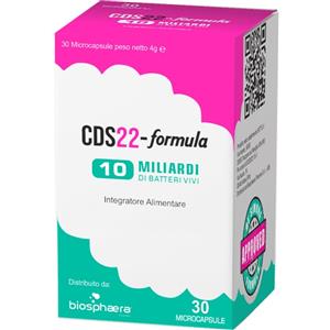 EOS2021 Srl CDS22 Formula - 10 Miliardi di Batteri Vivi in 30 Microcapsule per il Benessere Intestinale