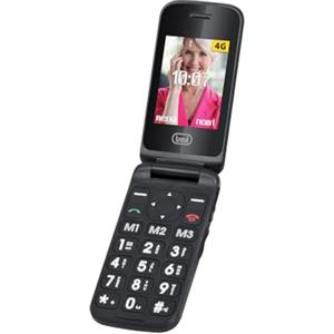 Trevi FLEX PLUS 90 4G Telefono per Anziani Tasti Grandi, Grande Display LCD 2.4, Cellulare per Anziani con Funzione SOS e 5 Numeri Familiari, Wireless, Fotocamera, Facile da Usare, Base di Ricarica