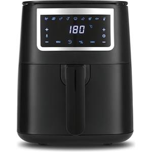 GOURMETmaxx Friggitrice ad aria calda da 4 l, friggitrice con touch screen, 9 funzioni e 8 programmi, mini forno - quasi senza olio | accessori Airfryer lavabili in lavastoviglie