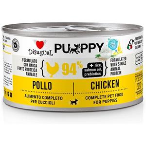 DISUGUAL CANE PUPPY Monoproteico Pollo Lattina 150 gr - Alimento Completo per Cuccioli con Prebiotici e Antiossidanti
