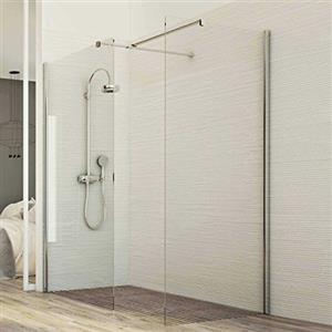 Idralite Box doccia Parete 80x120 CM in vetro trasparente 8mm mod. Walk in Corner H198