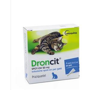 VETOQUINOL Droncit Soluzione Spot On 20mg Gatti 4x0,5ml