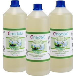 MAMICUP MADALU' - Detersivo Pavimenti Profumato, Concentrato e Biodegradabile (3 Pack da 1 Litro) Detergente Pavimenti Interni ed Esterni Disinfettante per Pulizia Pavimenti Professionale Made in Italy