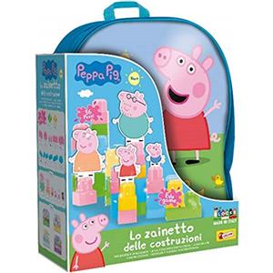 Lisciani Giochi Zainetto Costruzioni Baby Peppa Pig - 36 Pezzi in Plastica per Sviluppare Creatività e Manualità