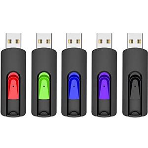 Vansuny Chiavette USB 16GB USB 3.0 5 Pezzi Pendrive USB 3.0 16 GB USB Unità Flash 16 Giga Memoria USB Stick con Design Retrattile per Laptop PC Desktop, Confezione da 5 Pennette USB Portatile