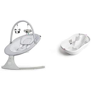 kk Kinderkraft Kinderkraft Elettrica Altalena LULI, Sdraietta Neonati, Funzioni Dondolo Automatico, Giostrina con Giocattoli, 12 Melodie & OKBABY Onda Vaschetta dal Design Ergonomico