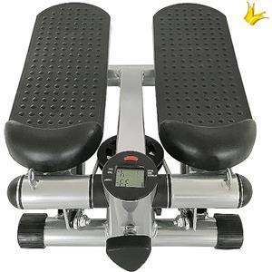 LANTUS Stepper, Impugnature Antiscivolo ed Elastici, Step Fitness con Monitor LCD per Casa e Palestra, Strumento Professionale Multifunzione per l'home Fitness Unisex Adulto (C)