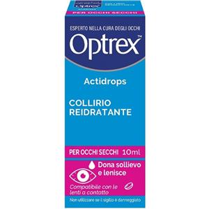 Optrex Actidrops Collirio Reidratante 10 ml - Sollievo per Occhi Secchi e Irritati