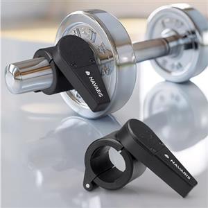 Navaris Ferma Pesi per Bilanciere Palestra 30mm - Set da 2 Morsetti Bilanciere Olimpionico - Blocca Dischi - Accessori Bilancieri - Sollevamento Peso Allenamento Uomo Donna