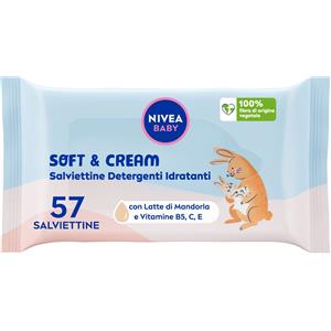 Nivea Baby Salviettine Detergenti Idratanti Soft & Cream - 57 Pezzi con Latte di Mandorla e Vitamine B5, C & E