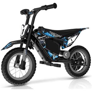 EVERCROSS Moto elettrica per bambini EVERCROSS EV13M con pneumatici larghi 12", modalità di velocità 8/16KM/H e autonomia 12KM, sistema frenante a disco, per bambini di età compresa tra 3 e 7 anni