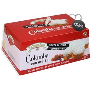 CAIYA Valentino Colomba con Uvetta Senza Glutine e Senza Canditi (Gluten Free) 400g con Portachiavi CAIYA® (Pasqua 2025)