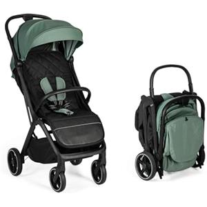 MS BabyWorld - Passeggino iWalk con chiusura automatica - Dalla nascita fino a 48 mesi | Pulsante di chiusura | Ammortizzatori | Cappottina XXL idrorepellente | Ruote grandi | Reclinazione massima