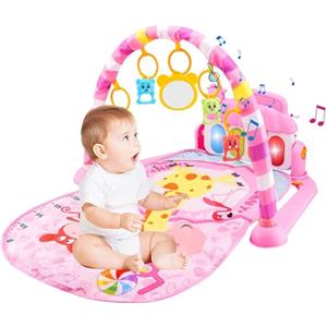 Ahuuen Palestrina Neonato | Palestre Per Bambini Tappetini | Palestra Per Bambini | Palestrina Neonato Montessoris | Palestre Tappetini Attività Con Luci E Musica | 72 * 40 * 47cm