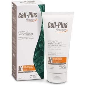 Nature's CELL PLUS Crema-Gel Anticellulite 200ml con Alghe Azzurre della Bretagna, Centella e Acqua d'Arancia, Idratante, a Rapido Assorbimento, Non Unge, per Pelli Sensibili