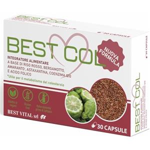 Generico BEST COL Nuova Formula - Integratore Alimentare a Base di Bergamotto, Amaranto, Astaxantina, Coenzima Q-10, Riso Rosso e Acido Folico. 30 capsule