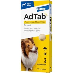 Generico Ad Tab Antiparassitario per Cani 22-45 kg - 3 Compresse Masticabili