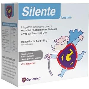 TUSCOPHARM Silente - Integratore Alimentare con Rhodiola, Verbasco e Coenzima Q10 per Rilassamento e Benessere Mentale - 20 Bustine da 4,5 g