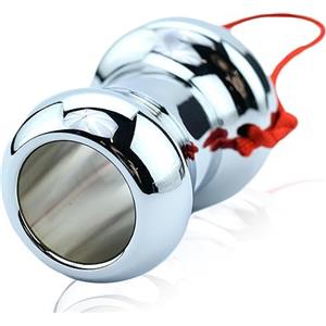 Future of your pleasure Sensual FOPS Plug Anale per Donna Uomo Metallo Argento Taglia S Lunghezza 6cm ⌀3,5cm Tunnel Anale Foro 2,1cm Sex Toy Anale Discreto per Stimolazione Profonda Principianti FOPS I35