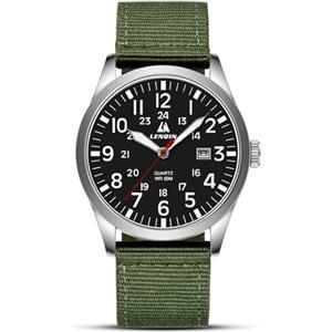 LN LENQIN Orologio Uomo Militare Campo Orologi Analogici Al Quarzo Per Uomo Orologi Polso Impermeabili Con Cinturino in Nylon Orologio Sportivo Tattico Militare Con Data
