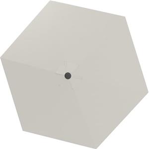 Outsunny Telo Ricambio per Ombrellone 3x3 m con Prese d'Aria, Telo per Ombrellone da 6 Costole in Poliestere, Anti UV 30+, per Esterni, Giardino, Spiaggia, Piscina, Crema