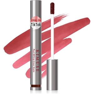 KIMUSE Peel Off Lip Liner Stain, Matita per contorno labbra, Tattoo Rossetto Lunga Durata Lip Liner, impermeabile e rimovibile, sfoderabile, Matte Finish