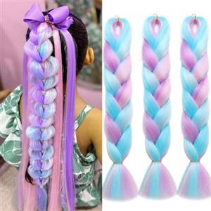 jooceebaby Bleu/Violet/Vert/Rose Extension Per Treccine Africane 24