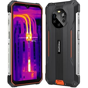 Blackview 5G Termocamera Smartphone Rugged Blackview BL8800 PRO, 50MP Fotocamera Quadruple, Dimensione 700 8GB+128GB, 6,58'' FHD+, Ricarica Rapida 33W, Telefono Robusto IP68 NFC GPS OTG Arancia
