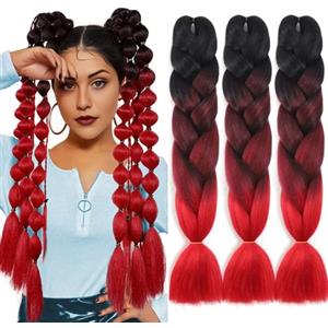 jooceebaby Nero/Rosso Extension Per Treccine Africane 24