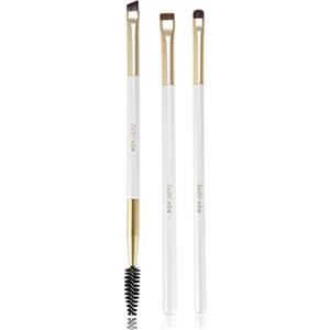 ENZO KEN Set di Pennelli per Ciglia e Sopracciglia Sottili ad Angolo - ENZO KEN, Ultra Sottili, Kit di Pennelli per Eyeliner, per Sopracciglia Sotto gli Occhi, Occhi di Gatto Sexy, Trucco per Occhi di -163-3P
