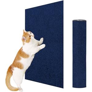 ENONCI - Tappetino tiragraffi per gatti, autoadesivo, protezione antigraffio per divani, tappeti e mobili, riutilizzabile, per animali domestici (blu, 60 cm)